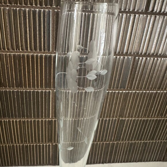 Vintage Etched Crystal Bud Vase - Picture 4 of 5